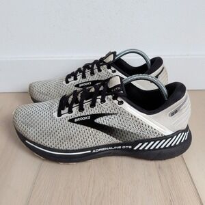 Brooks Adrenaline GTS 22 Mens 10 Running Shoes Sneakers Black Gray 1103661D135
